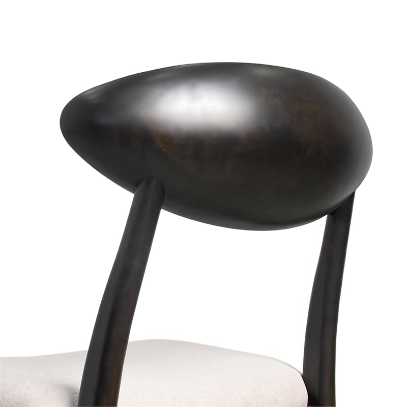 Furniture of America Pradan Solid Wood Side Chairs in Black Wenge (Set of 2)