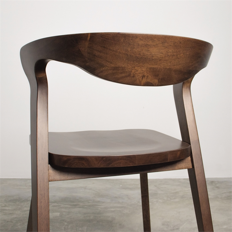 Furniture of America Pradan 7-Piece Solid Wood Dining Table Set in Rich Walnut