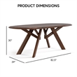 Furniture of America Pradan 7-Piece Solid Wood Dining Table Set in Rich Walnut