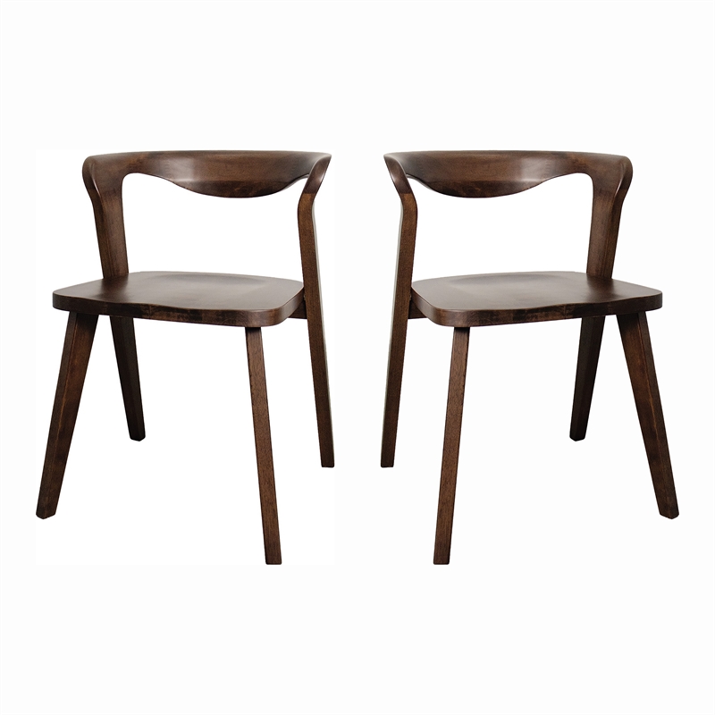 Furniture of America Pradan 7-Piece Solid Wood Dining Table Set in Rich Walnut