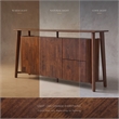 Furniture of America Pradan Solid Wood 2-Drawer Server in Rich Walnut