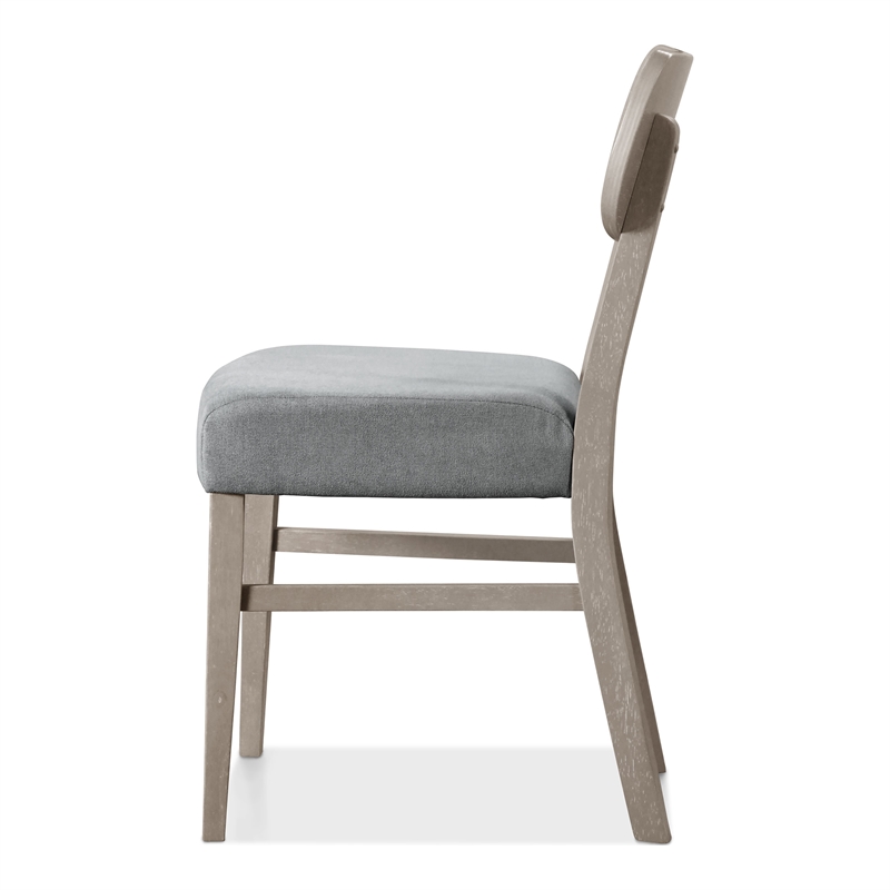 Furniture of America Vann Wood Padded Seat Side Chairs in Gray (Set of 2)