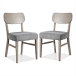 Furniture of America Vann Wood Padded Seat Side Chairs in Gray (Set of 2)