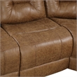 Furniture of America Ranshell Faux Leather Storage Sectional with USBs in Brown