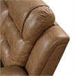 Furniture of America Ranshell Faux Leather Storage Sectional with USBs in Brown