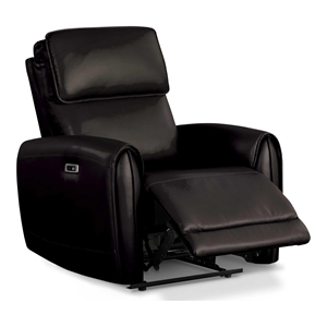 Furniture of America Alipark Faux Leather Power Recliner with USB Ports in Beige