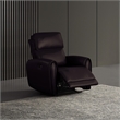 Furniture of America Alipark Faux Leather Power Recliner with USB Ports in Beige