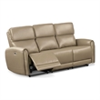 Furniture of America Alipark 2-Piece Faux Leather Power Sofa Set in Beige