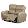 Furniture of America Alipark 2-Piece Faux Leather Power Sofa Set in Beige