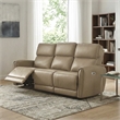 Furniture of America Alipark Faux Leather Power Sofa with USB Ports in Beige
