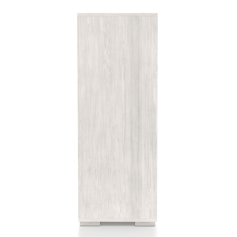 Furniture of America Sable Two Tone 5-Drawer Wood Chest in Washed White