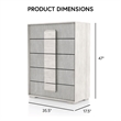 Furniture of America Sable Two Tone 5-Drawer Wood Chest in Washed White