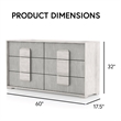 Furniture of America Sable Two Tone 6-Drawer Wood Dresser in Washed White