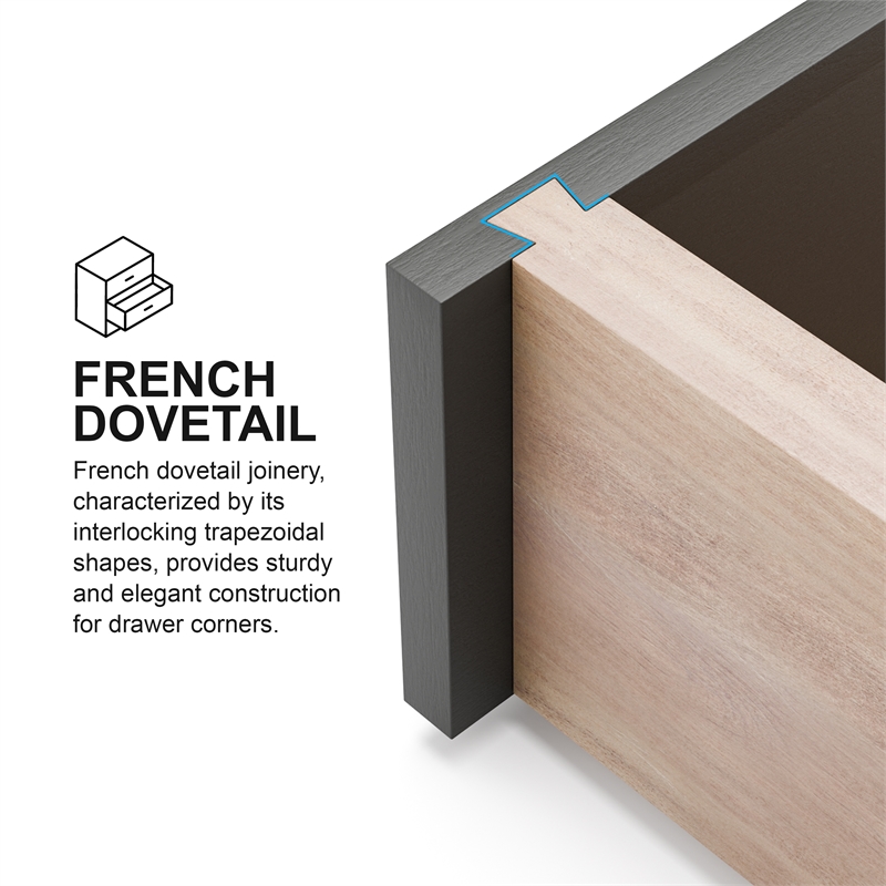 Furniture of America Sable Two Tone 6-Drawer Wood Dresser in Washed White