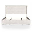 Furniture of America Sable LED Light Wood Full Bed in Washed White