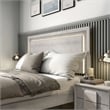 Furniture of America Sable LED Light Wood Full Bed in Washed White