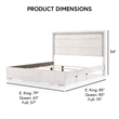 Furniture of America Sable LED Light Wood Full Bed in Washed White