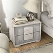 Furniture of America Sable Two Tone 2-Drawer Wood Nightstand in Washed White