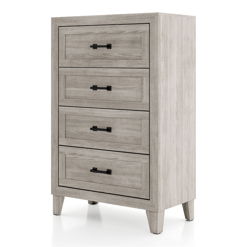 Furniture of America Junile 4-Drawer Wood Chest in Washed White
