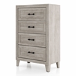 Furniture of America Junile 4-Drawer Wood Chest in Washed White