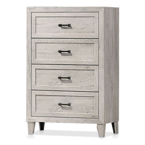 Furniture of America Junile 4-Drawer Wood Chest in Washed White