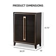 Furniture of America Wenton 5-Drawer Solid Wood Chest in Espresso
