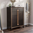 Furniture of America Wenton 5-Drawer Solid Wood Chest in Espresso