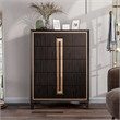 Furniture of America Wenton 5-Drawer Solid Wood Chest in Espresso