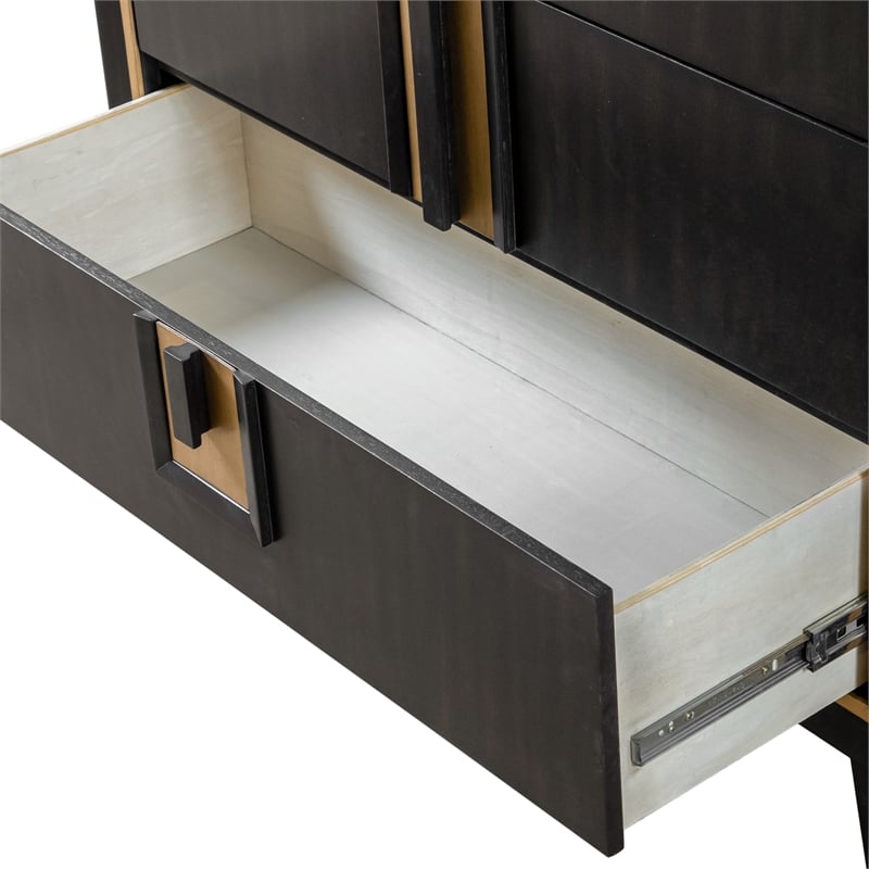 Furniture of America Wenton 5-Drawer Solid Wood Chest in Espresso