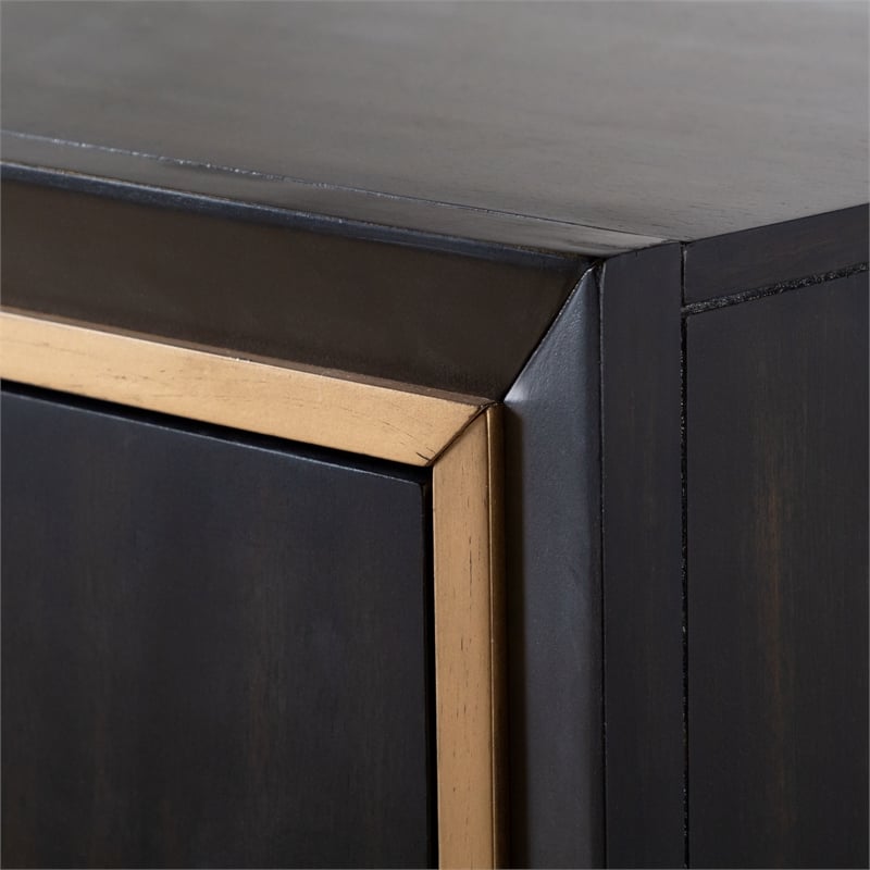 Furniture of America Wenton 5-Drawer Solid Wood Chest in Espresso