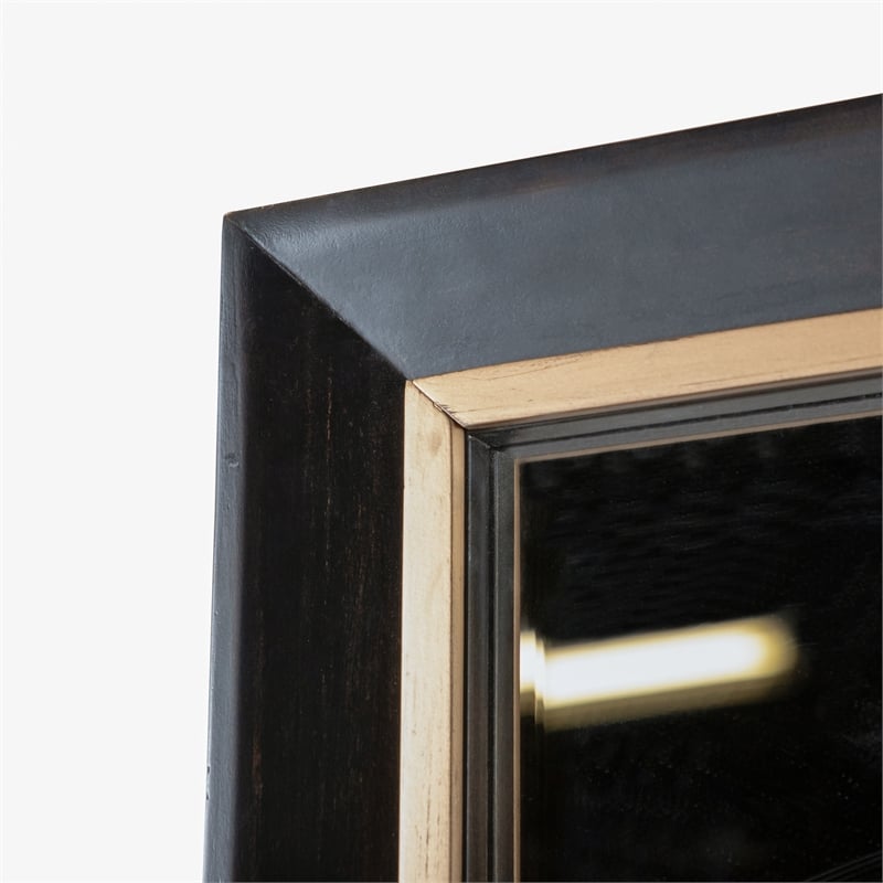 FOA Wenton 2-Piece 6-Drawer Solid Wood Dresser and Mirror Set in Espresso