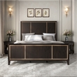 Furniture of America Wenton Panel Solid Wood Eastern King Bed in Espresso