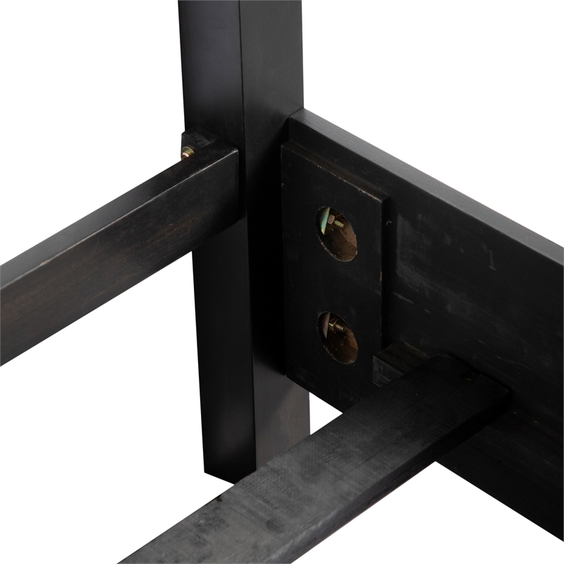 Furniture of America Wenton Panel Solid Wood Eastern King Bed in Espresso