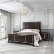 FOA Wenton 3-Piece Espresso Solid Wood Bedroom Set - King + 2 Nightstands