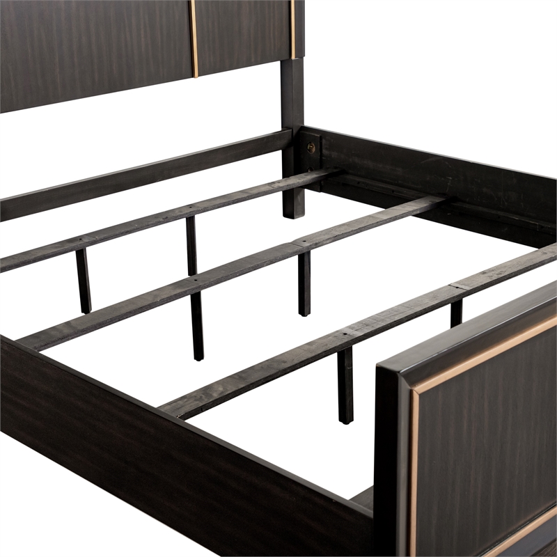 FOA Wenton 3-Piece Espresso Solid Wood Bedroom Set - King + 2 Nightstands