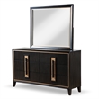 FOA Wenton 6pc Espresso Wood Bed Set - King+2 Nightstands+Chest+Dresser+Mirror