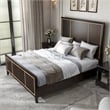 Furniture of America Wenton Panel Solid Wood Queen Bed in Espresso