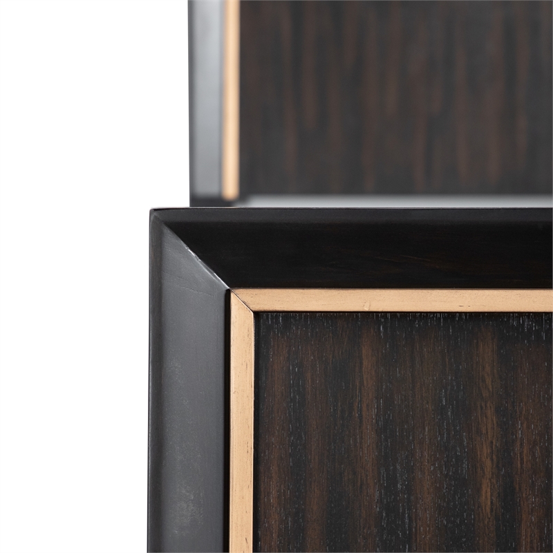 Furniture of America Wenton Panel Solid Wood Queen Bed in Espresso