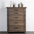 Furniture of America Saides 5-Drawer Solid Wood Chest in Brown