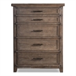 Furniture of America Saides 5-Drawer Solid Wood Chest in Brown