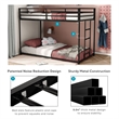 Furniture of America Saintel Iron Twin over Twin Bunk Bed in White