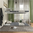 Furniture of America Saintel Iron Twin over Twin Bunk Bed in White