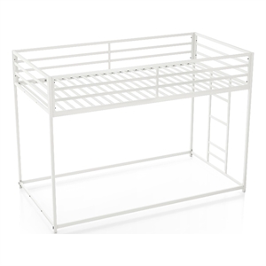 Furniture of America Saintel Iron Twin over Twin Bunk Bed in White