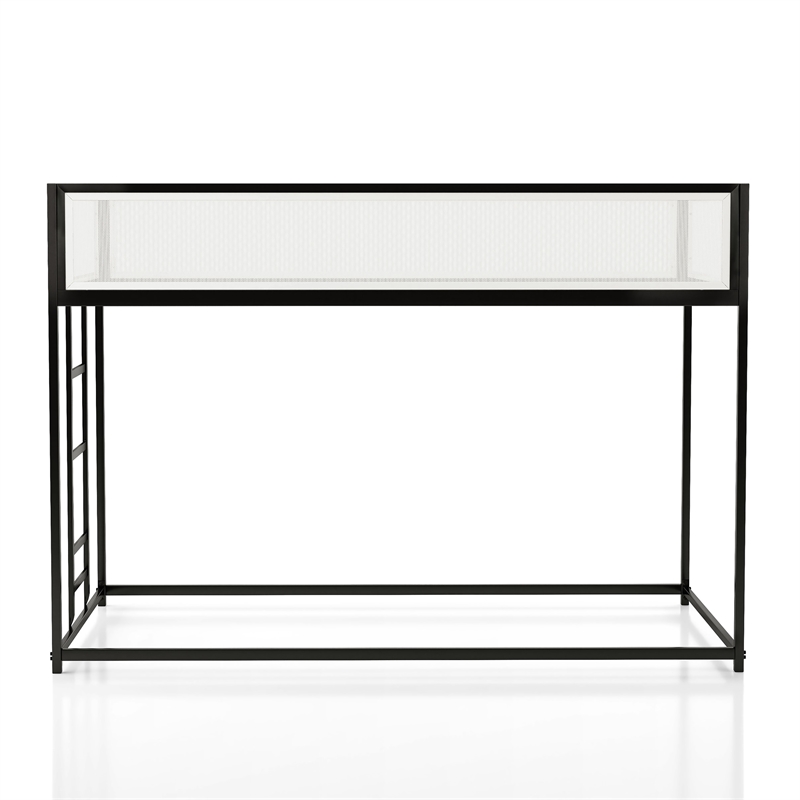 Furniture of America Druman Iron Twin over Twin Bunk Bed in Black