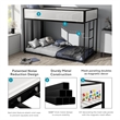 Furniture of America Druman Iron Twin over Twin Bunk Bed in Black