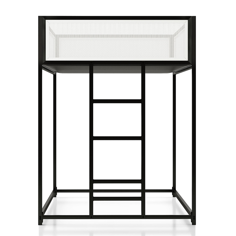 Furniture of America Druman Iron Twin over Twin Bunk Bed in Black