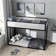 Furniture of America Druman Iron Twin over Twin Bunk Bed in Black