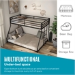 Furniture of America Saphere Iron Twin over Full Bunk Bed in White