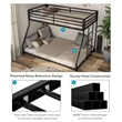 Furniture of America Saphere Iron Twin over Full Bunk Bed in White