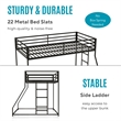 Furniture of America Saphere Iron Twin over Full Bunk Bed in White